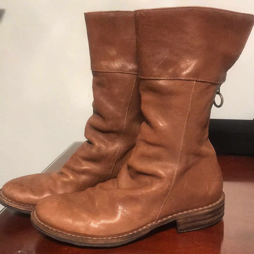 Womens brown leather boots